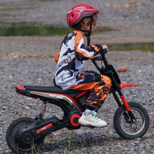 HOMCOM Kids Electric Motorbike with Twist Grip Throttle, 12" Pneumatic Tyres in Red Red HOMCOM Kids Electric Motorbike with Twist Grip Throttle, 12" Pneumatic Tyres in Red Red