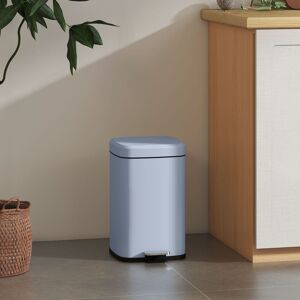 HOMCOM Kitchen Pedal Bin, Metal Rubbish Bin with Soft-close Lid in Light Blue Size: Medium Light Blue Medium HOMCOM Kitchen Pedal Bin, Metal Rubbish Bin with Soft-close Lid in Light Blue Size: Medium Light Blue Medium