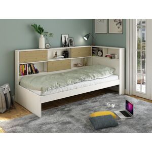 Noomi Jorgi Corner Storage Bed in White Size: EU Single White EU Single Noomi Jorgi Corner Storage Bed in White Size: EU Single White EU Single