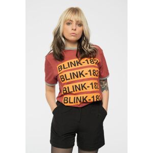 Blink-182 Official Band Ringer T-shirt - Logo Repeat Red - T-shirt Blink-182 Official Band Ringer T-shirt - Logo Repeat Red - T-shirt