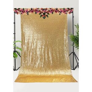 Neel Blue Shiny Sequin Backdrop Glitter Curtain - 4x9FT in Gold Gold Neel Blue Shiny Sequin Backdrop Glitter Curtain - 4x9FT in Gold Gold
