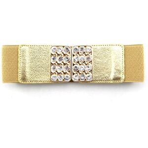 Neel Blue Women's Elastic Waist Belt with Gold Buckles, Cinch Belts Size: Large Gold L Neel Blue Women's Elastic Waist Belt with Gold Buckles, Cinch Belts Size: Large Gold L