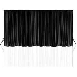 Neel Blue 4x8 Metres Backdrop Panel, Wrinkle-Free Polyester Spandex Fabric in Black Black Neel Blue 4x8 Metres Backdrop Panel, Wrinkle-Free Polyester Spandex Fabric in Black Black