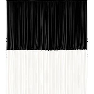 Neel Blue 3x3 Metres Curtain Backdrop, Polyester Fabric Drapes in Black Size: 300 cm Black 300 cm Neel Blue 3x3 Metres Curtain Backdrop, Polyester Fabric Drapes in Black Size: 300 cm Black 300 cm
