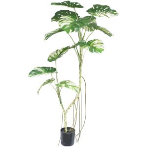 Leaf 180cm Variegated Monstera Realistic Artificial Tree in Green Green Leaf 180cm Variegated Monstera Realistic Artificial Tree in Green Green