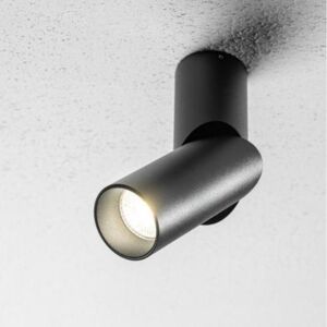 CGC Lighting Aries Black Adjustable Surface Mount Cylinder GU10 Ceiling Spotlight Black CGC Lighting Aries Black Adjustable Surface Mount Cylinder GU10 Ceiling Spotlight Black