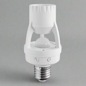 CGC Lighting E27 Lampholder Adapter with Built in PIR Motion Sensor IP20 White White CGC Lighting E27 Lampholder Adapter with Built in PIR Motion Sensor IP20 White White