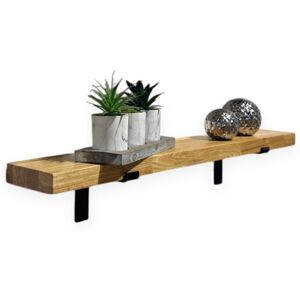 MKGT Oak Wall Shelf Wall-Mounted, Rustic Kitchen Wooden Board with Down Brackets (40 cm Long) in Light Oak Size: 1 Pack Light Oak 1 Pack MKGT Oak Wall Shelf Wall-Mounted, Rustic Kitchen Wooden Board with Down Brackets (40 cm Long) in Light Oak Size: 1 Pack Light Oak 1 Pack
