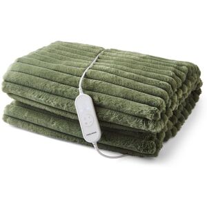 Morphy Richards EverCosy Small Luxury Striped Fleece Electric Heated Throw in Green Size: Double Green Double Morphy Richards EverCosy Small Luxury Striped Fleece Electric Heated Throw in Green Size: Double Green Double