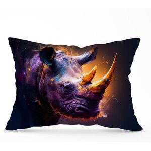 Warren Reed - Designer Golden Rhino Face Splashart Cushions in Grey Size: 33 cm x 48 cm Grey 33 cm x 48 cm Warren Reed - Designer Golden Rhino Face Splashart Cushions in Grey Size: 33 cm x 48 cm Grey 33 cm x 48 cm