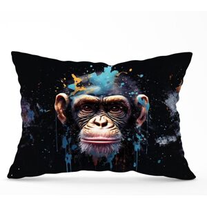 Warren Reed - Designer Monkey Face Splashart with Blue Cushions Size: 33 cm x 48 cm Blue 33 cm x 48 cm Warren Reed - Designer Monkey Face Splashart with Blue Cushions Size: 33 cm x 48 cm Blue 33 cm x 48 cm