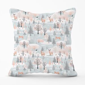 Warren Reed - Designer Whimsical Christmas Winter Wonderland Outdoor Cushion in Blue Size: 45 cm x 45 cm Blue 45 cm x 45 cm Warren Reed - Designer Whimsical Christmas Winter Wonderland Outdoor Cushion in Blue Size: 45 cm x 45 cm Blue 45 cm x 45 cm