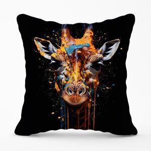 Warren Reed - Designer Giraffe Face Splashart Outdoor Cushion in Orange Size: 60 cm x 60 cm Orange 60 cm x 60 cm Warren Reed - Designer Giraffe Face Splashart Outdoor Cushion in Orange Size: 60 cm x 60 cm Orange 60 cm x 60 cm