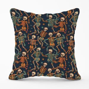 Warren Reed - Designer Dancing Skeletons Outdoor Cushion in Orange Size: 60 cm x 60 cm Orange 60 cm x 60 cm Warren Reed - Designer Dancing Skeletons Outdoor Cushion in Orange Size: 60 cm x 60 cm Orange 60 cm x 60 cm
