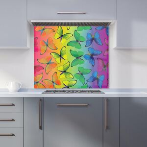 Warren Reed - Designer Multicoloured Butterfly Pattern Kitchen Splashback in Green Size: 700mm x 650mm Green 700mm x 650mm Warren Reed - Designer Multicoloured Butterfly Pattern Kitchen Splashback in Green Size: 700mm x 650mm Green 700mm x 650mm
