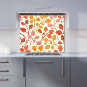 Warren Reed - Designer Colorful Autumn Leaves Kitchen Splashback in Red Size: 700mm x 650mm Red 700mm x 650mm Warren Reed - Designer Colorful Autumn Leaves Kitchen Splashback in Red Size: 700mm x 650mm Red 700mm x 650mm