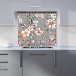 Warren Reed - Designer Peony, Lily, Tulip, Daisy Kitchen Splashback in Grey Size: 900mm x 650mm Grey 900mm x 650mm Warren Reed - Designer Peony, Lily, Tulip, Daisy Kitchen Splashback in Grey Size: 900mm x 650mm Grey 900mm x 650mm