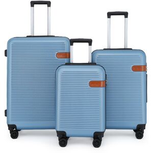 Infinity Leather Hardshell Suitcases Robust ABS Lightweight Luggage Holiday Bag in Blue Size: Large Blue Large Infinity Leather Hardshell Suitcases Robust ABS Lightweight Luggage Holiday Bag in Blue Size: Large Blue Large