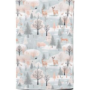 Warren Reed - Designer Whimsical Christmas Winter Wonderland Tea Towel in Blue Blue Warren Reed - Designer Whimsical Christmas Winter Wonderland Tea Towel in Blue Blue