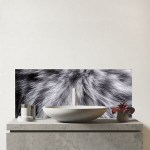 Warren Reed - Designer Silver Tabby Cat Print Glass Bathroom Splashback in Grey Grey Warren Reed - Designer Silver Tabby Cat Print Glass Bathroom Splashback in Grey Grey