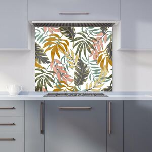 Warren Reed - Designer Tropical Leaves Kitchen Splashback in Green Size: 700mm x 650mm Green 700mm x 650mm Warren Reed - Designer Tropical Leaves Kitchen Splashback in Green Size: 700mm x 650mm Green 700mm x 650mm