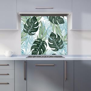 Warren Reed - Designer Tropical Pattern, Bright Plants, Flowers Kitchen Splashback in Green Size: 600mm x 650mm Green 600mm x 650mm Warren Reed - Designer Tropical Pattern, Bright Plants, Flowers Kitchen Splashback in Green Size: 600mm x 650mm Green 600mm x 650mm