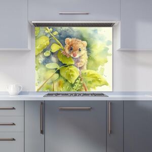 Warren Reed - Designer Dormouse Watercolour Kitchen Splashback in Brown Size: 600mm x 650mm Brown 600mm x 650mm Warren Reed - Designer Dormouse Watercolour Kitchen Splashback in Brown Size: 600mm x 650mm Brown 600mm x 650mm