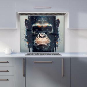 Warren Reed - Designer Gorilla Face Splashart Kitchen Splashback in Brown Size: 600mm x 750mm Brown 600mm x 750mm Warren Reed - Designer Gorilla Face Splashart Kitchen Splashback in Brown Size: 600mm x 750mm Brown 600mm x 750mm