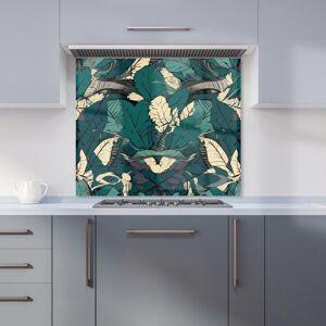 Warren Reed - Designer Green Beige Tropical Leaves Kitchen Splashback Size: 700mm x 650mm Green 700mm x 650mm Warren Reed - Designer Green Beige Tropical Leaves Kitchen Splashback Size: 700mm x 650mm Green 700mm x 650mm