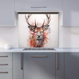 Warren Reed - Designer Watercolour Splashart Stag Face Kitchen Splashback in Brown Size: 600mm x 650mm Brown 600mm x 650mm Warren Reed - Designer Watercolour Splashart Stag Face Kitchen Splashback in Brown Size: 600mm x 650mm Brown 600mm x 650mm