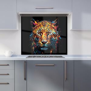 Warren Reed - Designer Splashart Leopard Face Kitchen Splashback in Brown Size: 900mm x 650mm Brown 900mm x 650mm Warren Reed - Designer Splashart Leopard Face Kitchen Splashback in Brown Size: 900mm x 650mm Brown 900mm x 650mm