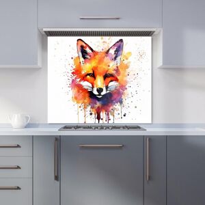 Warren Reed - Designer Watercolour Splashart Fox Face Kitchen Splashback in Orange Size: 600mm x 650mm Orange 600mm x 650mm Warren Reed - Designer Watercolour Splashart Fox Face Kitchen Splashback in Orange Size: 600mm x 650mm Orange 600mm x 650mm