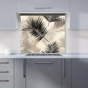 Warren Reed - Designer Black & White Tropical Palm Leaves Kitchen Splashback in Grey Size: 600mm x 750mm Grey 600mm x 750mm Warren Reed - Designer Black & White Tropical Palm Leaves Kitchen Splashback in Grey Size: 600mm x 750mm Grey 600mm x 750mm