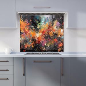 Warren Reed - Designer A Vibrant Abstract Painting Kitchen Splashback in Orange Size: 600mm x 600mm Orange 600mm x 600mm Warren Reed - Designer A Vibrant Abstract Painting Kitchen Splashback in Orange Size: 600mm x 600mm Orange 600mm x 600mm