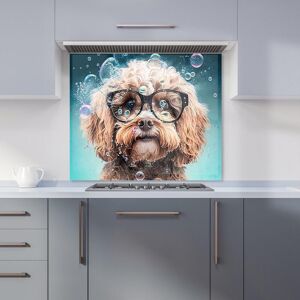Warren Reed - Designer Cavapoo Dog With Glasses Splashart Kitchen Splashback Size: 700mm x 750mm Multicolor 700mm x 750mm Warren Reed - Designer Cavapoo Dog With Glasses Splashart Kitchen Splashback Size: 700mm x 750mm Multicolor 700mm x 750mm