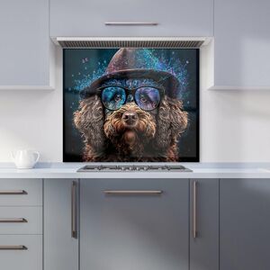 Warren Reed - Designer Labradoodle Dog With Glasses Splashart Kitchen Splashback Size: 600mm x 750mm Multicolor 600mm x 750mm Warren Reed - Designer Labradoodle Dog With Glasses Splashart Kitchen Splashback Size: 600mm x 750mm Multicolor 600mm x 750mm