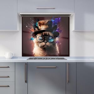 Warren Reed - Designer Siamese Cat Face Splashart Kitchen Splashback Size: 600mm x 650mm Multicolor 600mm x 650mm Warren Reed - Designer Siamese Cat Face Splashart Kitchen Splashback Size: 600mm x 650mm Multicolor 600mm x 650mm