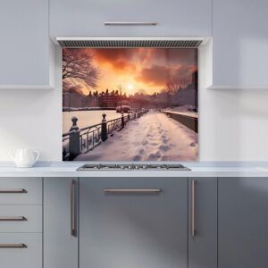 Warren Reed - Designer A Snowy Walk In London Kitchen Splashback Size: 900mm x 650mm Multicolor 900mm x 650mm Warren Reed - Designer A Snowy Walk In London Kitchen Splashback Size: 900mm x 650mm Multicolor 900mm x 650mm