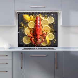 Warren Reed - Designer Lobster On Lemons Kitchen Splashback Size: 700mm x 650mm Multicolor 700mm x 650mm Warren Reed - Designer Lobster On Lemons Kitchen Splashback Size: 700mm x 650mm Multicolor 700mm x 650mm