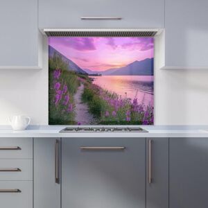 Warren Reed - Designer Twilight Path by the Lake Kitchen Splashback in Purple Size: 700mm x 650mm Purple 700mm x 650mm Warren Reed - Designer Twilight Path by the Lake Kitchen Splashback in Purple Size: 700mm x 650mm Purple 700mm x 650mm