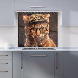 Warren Reed - Designer Dapper Ginger Cat with Cap Kitchen Splashback Size: 900mm x 750mm Multicolor 900mm x 750mm Warren Reed - Designer Dapper Ginger Cat with Cap Kitchen Splashback Size: 900mm x 750mm Multicolor 900mm x 750mm