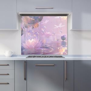 Warren Reed - Designer Enchanted Waterlilies & Bubbles Kitchen Splashback in Purple Size: 600mm x 750mm Purple 600mm x 750mm Warren Reed - Designer Enchanted Waterlilies & Bubbles Kitchen Splashback in Purple Size: 600mm x 750mm Purple 600mm x 750mm