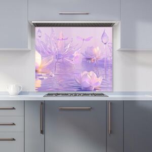 Warren Reed - Designer Mystical Waterlilies in Purple Twilight Kitchen Splashback Size: 600mm x 650mm Multicolor 600mm x 650mm Warren Reed - Designer Mystical Waterlilies in Purple Twilight Kitchen Splashback Size: 600mm x 650mm Multicolor 600mm x 650mm