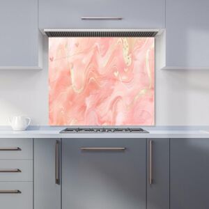 Warren Reed - Designer Salmon Pink Hearts Marble Effect Kitchen Splashback Size: 600mm x 650mm Pink 600mm x 650mm Warren Reed - Designer Salmon Pink Hearts Marble Effect Kitchen Splashback Size: 600mm x 650mm Pink 600mm x 650mm