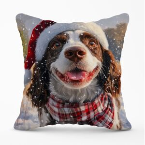 Warren Reed - Designer Christmas Springer Spaniel Cushion in Brown Size: 60 cm x 60 cm Brown 60 cm x 60 cm Warren Reed - Designer Christmas Springer Spaniel Cushion in Brown Size: 60 cm x 60 cm Brown 60 cm x 60 cm