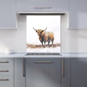 Warren Reed - Designer Highland Cow Watercolour Kitchen Splashback in Brown Size: 600mm x 650mm Brown 600mm x 650mm Warren Reed - Designer Highland Cow Watercolour Kitchen Splashback in Brown Size: 600mm x 650mm Brown 600mm x 650mm