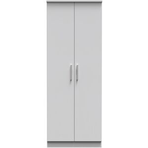 Ready Assembled 2 U Windsor Tall Double Hanging Wardrobe (Ready Assembled) in Mid Grey Mid Grey Ready Assembled 2 U Windsor Tall Double Hanging Wardrobe (Ready Assembled) in Mid Grey Mid Grey