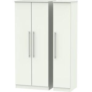 Ready Assembled 2 U Carlton Triple Plain Wardrobe (Ready Assembled) in White White Ready Assembled 2 U Carlton Triple Plain Wardrobe (Ready Assembled) in White White