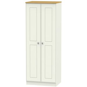 Ready Assembled 2 U Albert Tall Double Hanging Wardrobe (Ready Assembled) in Cream Cream Ready Assembled 2 U Albert Tall Double Hanging Wardrobe (Ready Assembled) in Cream Cream