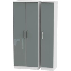 Ready Assembled 2 U Windsor Tall Triple Double Hanging Wardrobe (Ready Assembled) in Light Grey Light Grey Ready Assembled 2 U Windsor Tall Triple Double Hanging Wardrobe (Ready Assembled) in Light Grey Light Grey